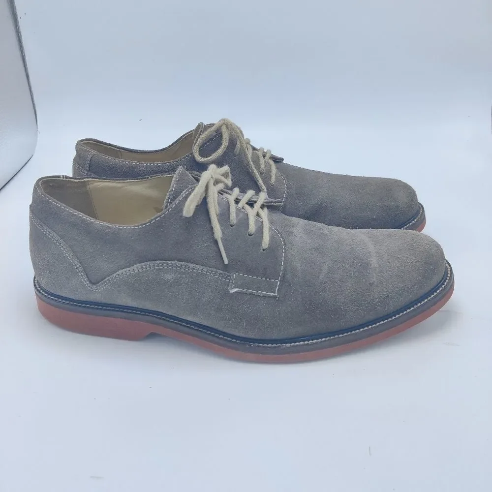 1901 Nordstrom Taupe Gray Suede Leather Oxford Shoes Men’s 10